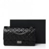 CHANEL Aged Calfskin Quilted 2.55 Reissue 225 Flap Black